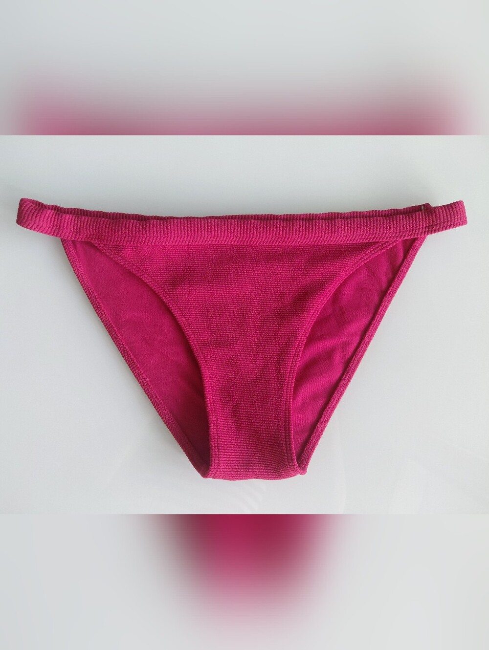 Roxy Rosy Red Textured Bikini Bottoms